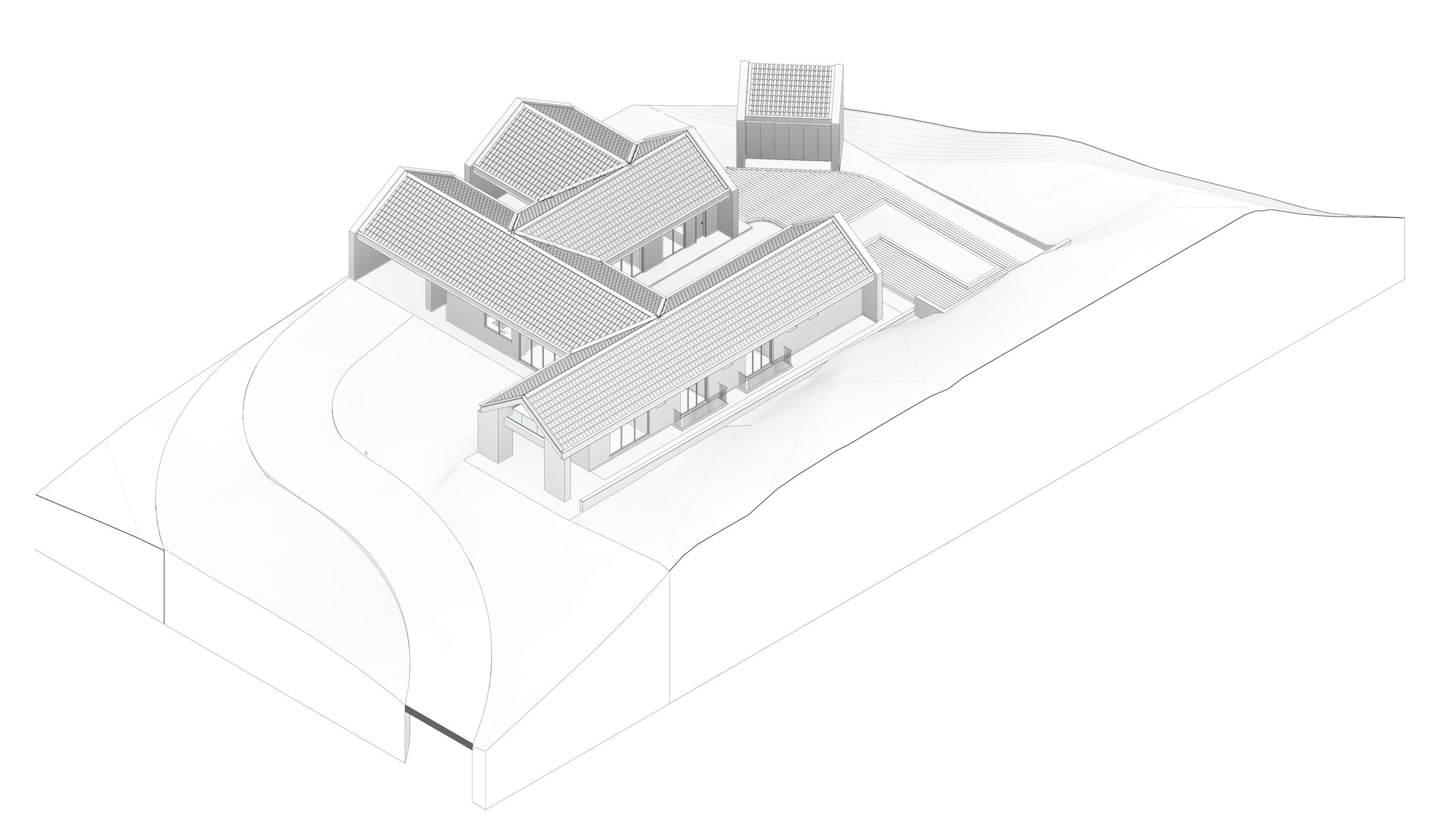 Modelagem BIM de residência unifamiliar em terreno de alta declividade