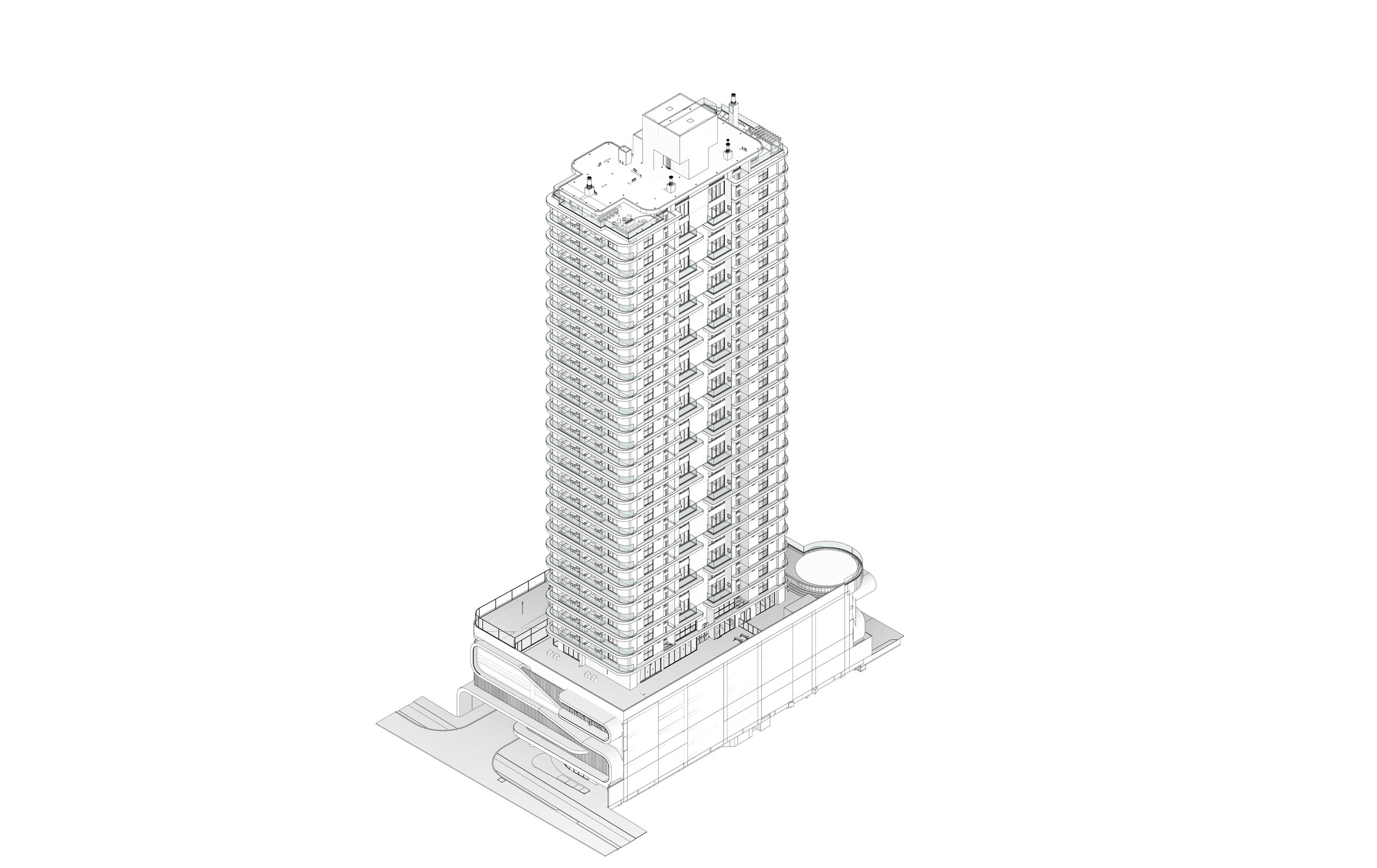 Modelagem BIM de torre residencial multifamiliar de 32 pavimentos com gerenciamento e compatibilização